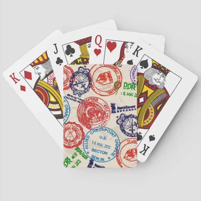 Baralho Textura com selos reais (Verso)