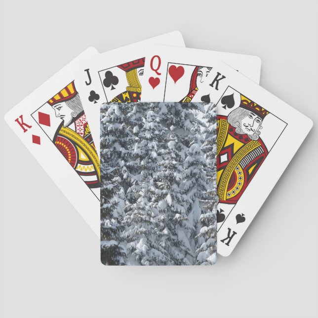 Baralho Textura de árvore de abertura de neve (Verso)