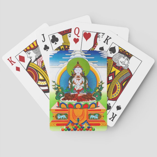 Baralho Thangka tibetano oriental legal Buddha Locani (Verso)