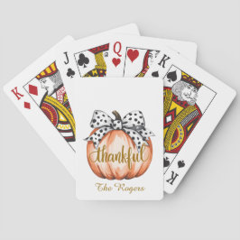 Baralho Thankful Pumpkin with Polka Dot Bow