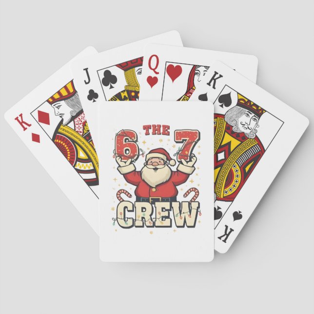 Baralho The 6 7 Crew Funny Santa Christmas Meme  (Verso)