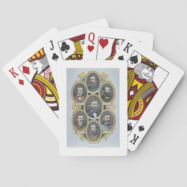 Baralho The Cattle Kings of the American West, c.1880 (gra (Verso)