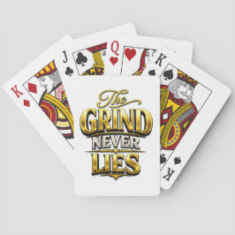 Baralho The Grind Never Lies Gold Motivational Design