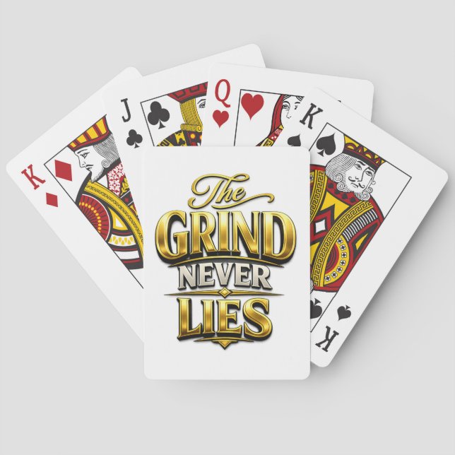 Baralho The Grind Never Lies Gold Motivational Design (Verso)