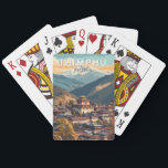 Baralho Thimphu Bhutan Illustration Viagem Art Vintage<br><div class="desc">Viagem do vetor de retro Thimphu. Thimphu,  a capital do Butão,  é uma mistura vibrante da cultura tradicional butanesa e da vida urbana moderna,  lançada contra o impressionante pano de fundo do Himalaia.</div>