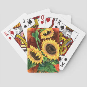 Baralho Three Sunflowers Playing Cards - Painting