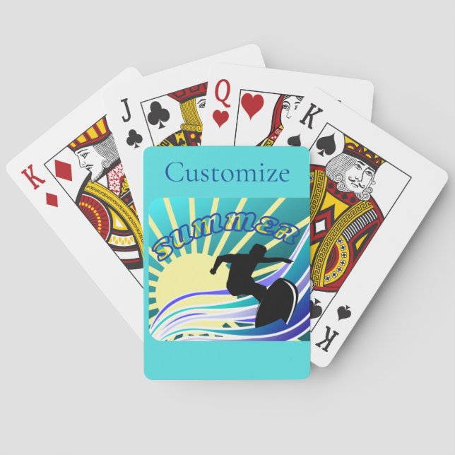 Baralho Thunder_Cove da Diversão de Surfe de Verão (Verso)