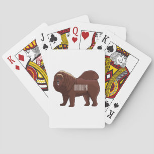 Baralho Tibetan Mastiff dog cartoon illustration