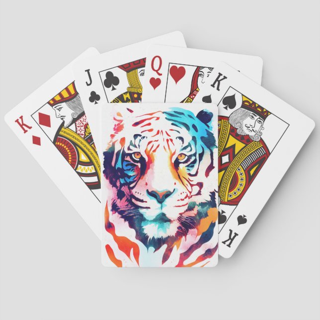 Baralho Tiger Wild Nature - Pintura De Cor Animal (Verso)