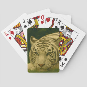 Baralho Tigre Branco Descendo em Woodland Shade