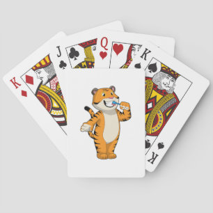 Baralho Tigre com escova de dentes