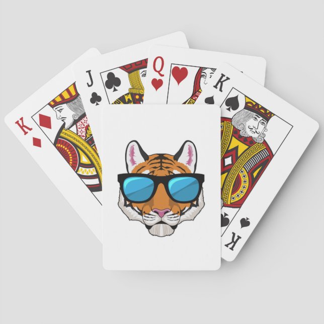 Baralho Tigre com óculos de sol (Verso)