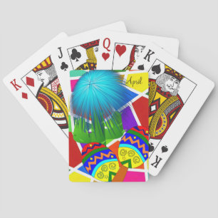 Baralho Tocando Cartão Deck Mexicano Cactus