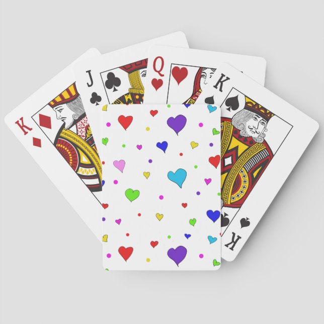 Baralho Todas as cartas de jogar clássicas multicoloridas  (Verso)