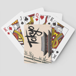 Baralho Tokyo Japan Travel Vintage Temple Calligraphy Art