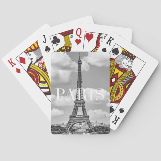Baralho Torre Eiffel em Paris, França (Verso)
