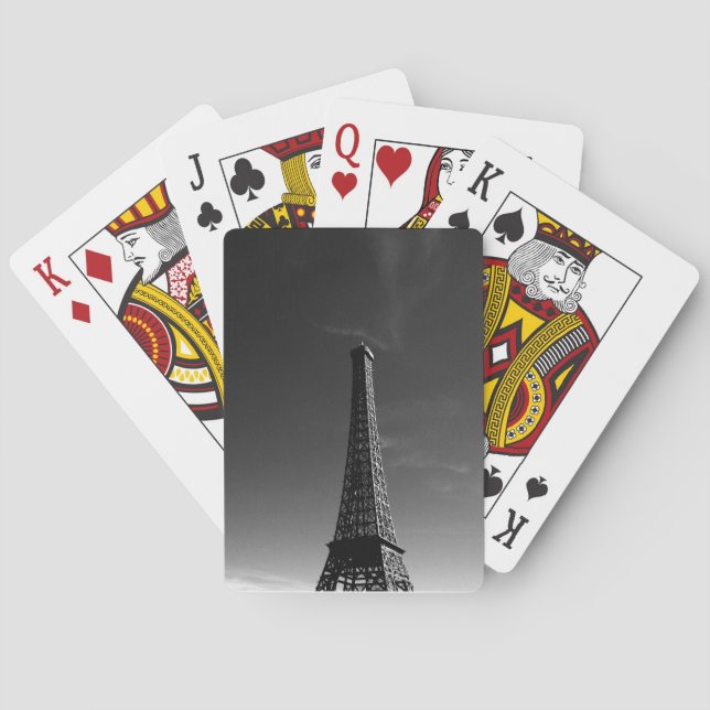 Baralho Torre Eiffel (Em Preto e Branco) (Verso)