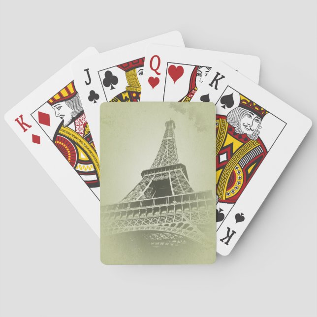 Baralho Torre Eiffel em tom sépia (Verso)