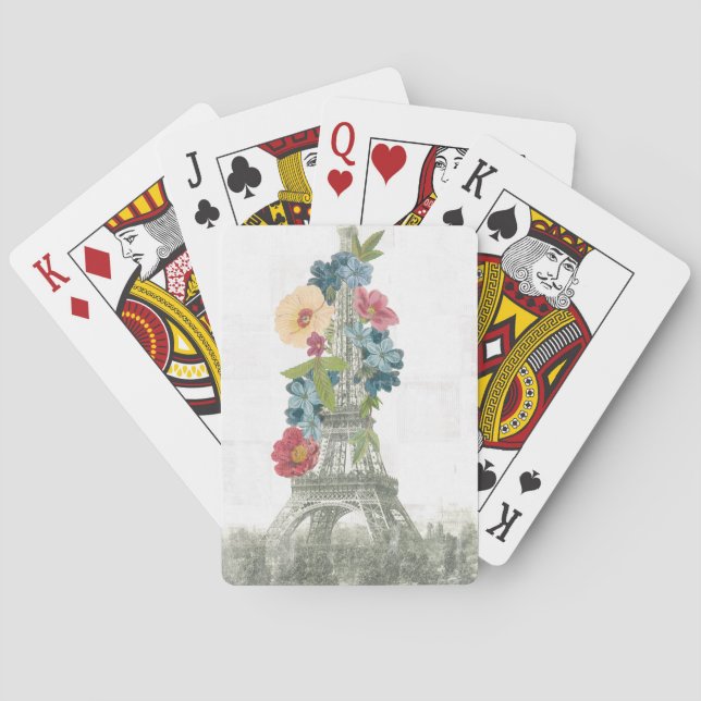 Baralho Torre Eiffel Floral | Paris, França (Verso)