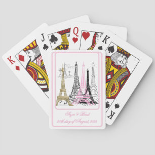 Baralho Torre Eiffel Paris França Rosa Decoração Decorati