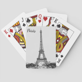 Baralho Torre Eiffel preto e branco
