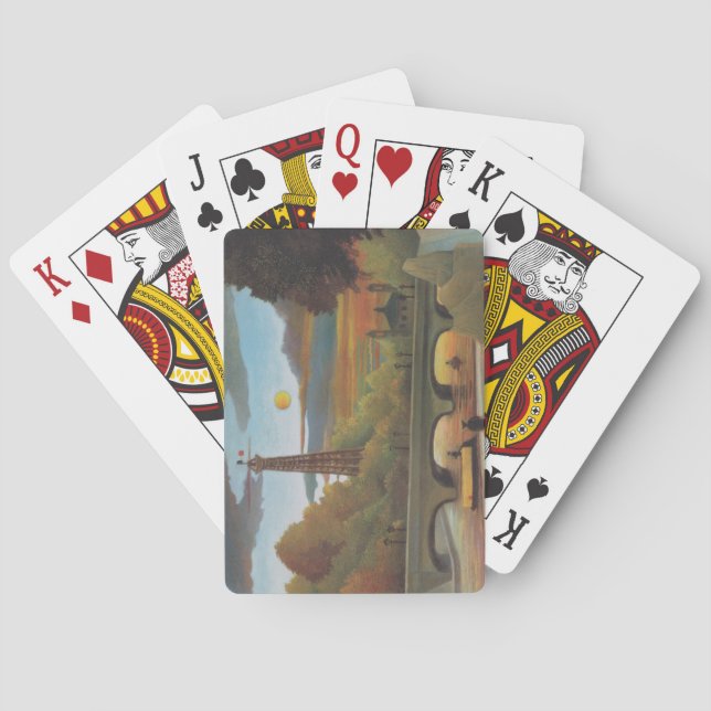 Baralho Torre Sena e Eiffel no Sol (Paris, França) (Verso)