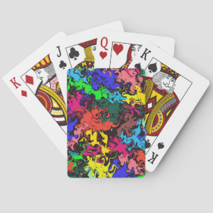 Baralho Torres Coloridos abstrato /