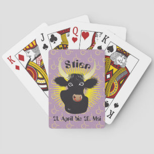 Baralho Touro 21. abril até 20. Maio jogo de cartas