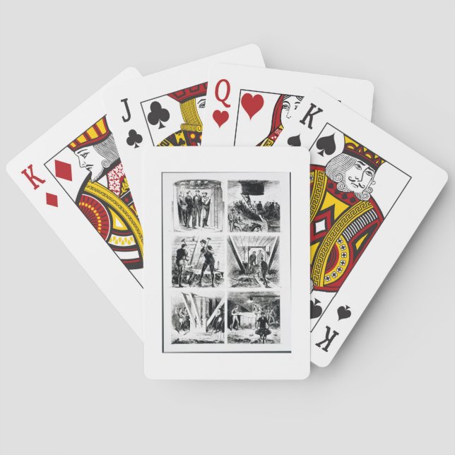 Baralho Trabalhar dentro das caisson, construindo Brooklyn (Verso)