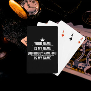 Baralho Trabalho Engraçado Personalizado e Nome do Hobby