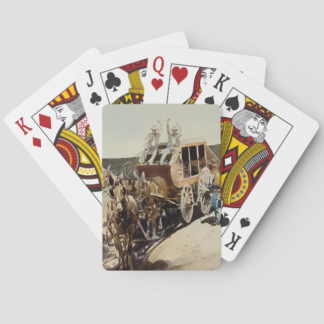 Baralho "Trail Drive", Arte Ocidental de Edward Borein (Verso)