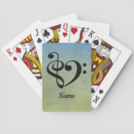 Baralho Treble Clef Bass Clef Clef Heart Sheet Music Perso