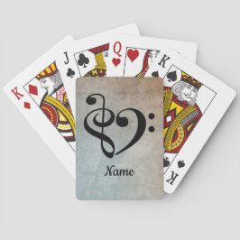 Baralho Treble Clef Bass Clef Clef Heart Sheet Music Perso