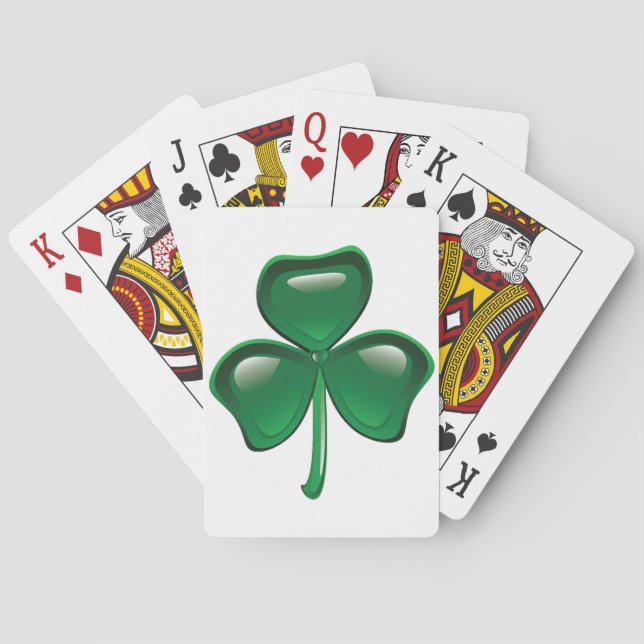Baralho Trevo de Três Folhas Shamrock Verde (Verso)