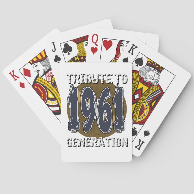 Baralho Tribute to 1961 generation anniversaire (Verso)