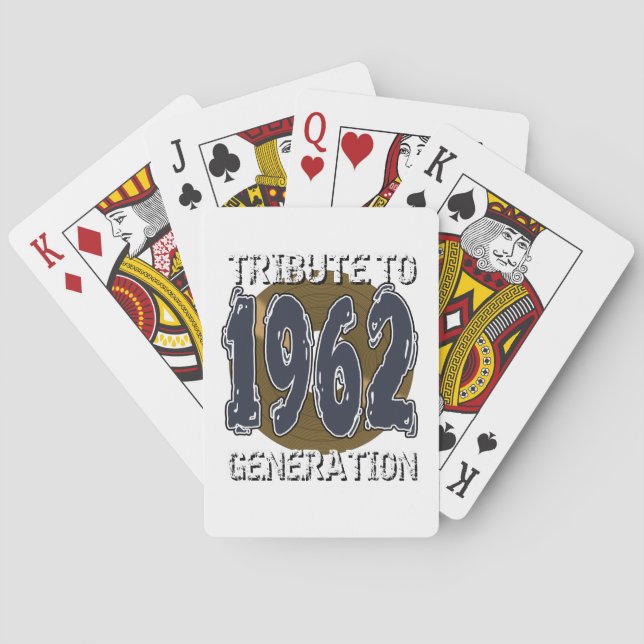 Baralho Tribute to 1962 generation anniversaire (Verso)