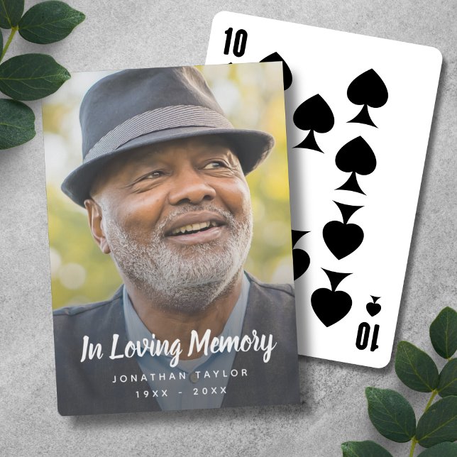 Baralho Tributo de Lembrança Memorial de Foto (Photo Memorial Playing Cards)