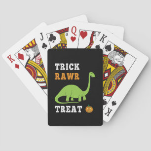 Baralho Trick Rawr Treat Cute Halloween Brontosaurus Dino