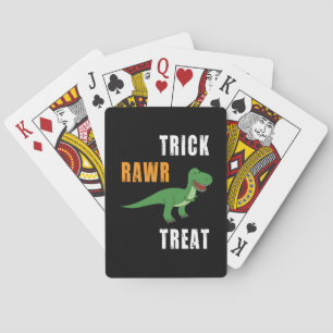 Baralho Trick Rawr Treat Cute Halloween Tyrannosaurus Rex