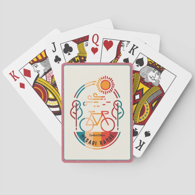 Baralho Trilha de Bike do Intervalo de Mesabi Retroativo (Verso)