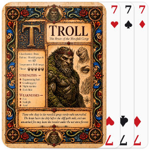 Baralho Troll, Arte de Bestiário Medieval