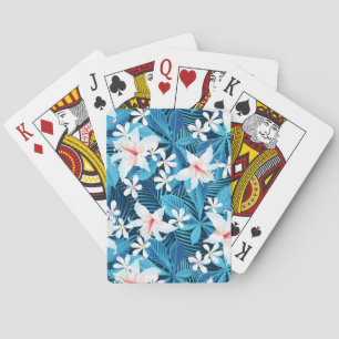 Baralho Tropical Hibiscus Floral Pattern