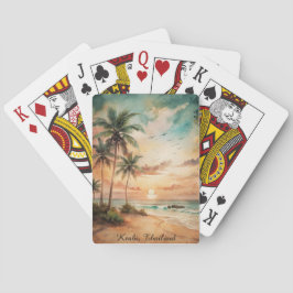 Baralho Tropical Krabi Thailand Beach Sunset