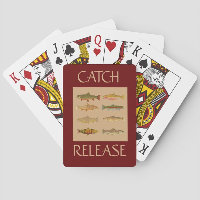 Baralho Trout & Salmon Bicycle Playing Cards (Verso)