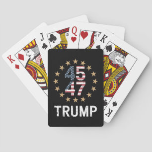 Baralho Trump 2024 Bandeira Retomar a América Trump 45 47
