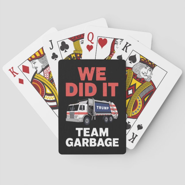 Baralho Trump 2024 Truck Garbage Nós Fizemos Ele Team Garb (Verso)
