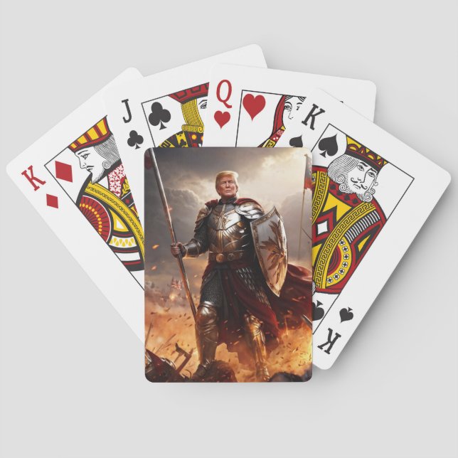 Baralho "Trump do Guardião americano jogando cartas (Verso)