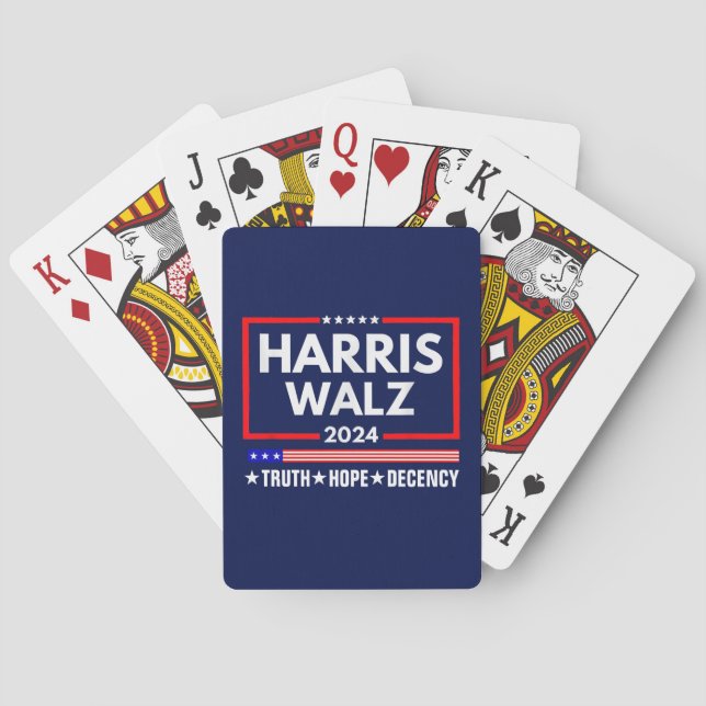 Baralho Truth Hope Decency Harris Walz 2024 (Verso)