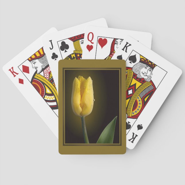 Baralho Tulipa Amarela Elegante (Verso)
