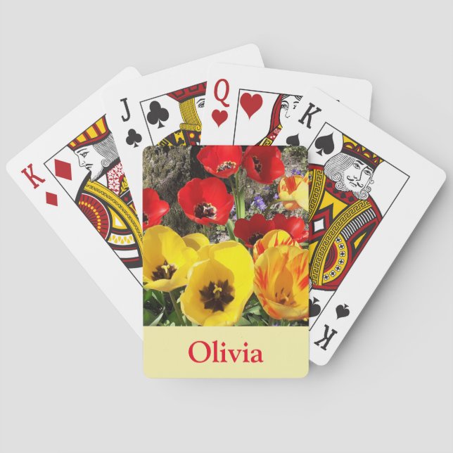 Baralho Tulipas Amarelas e Vermelhas (Verso)